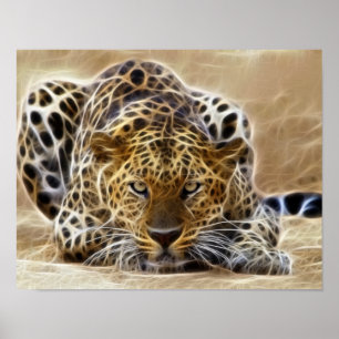 glödande elektricitet för cheetah poster