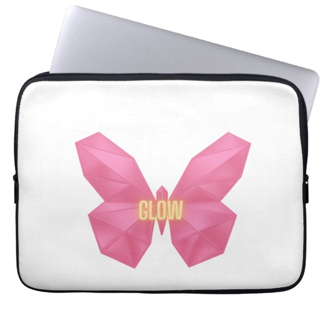 Glödande fjäril 🦋  laptop fodral (Framsidan)