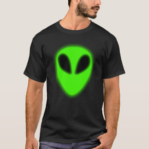 Glödande grön främmande T-tröja Tee