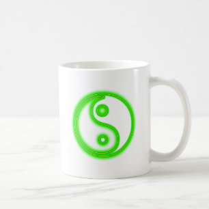Glödande grön Yin Yang mugg