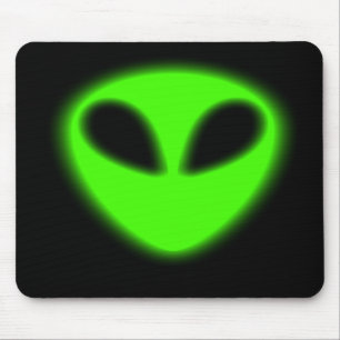Glödande gröna främmande Mousepad Musmatta
