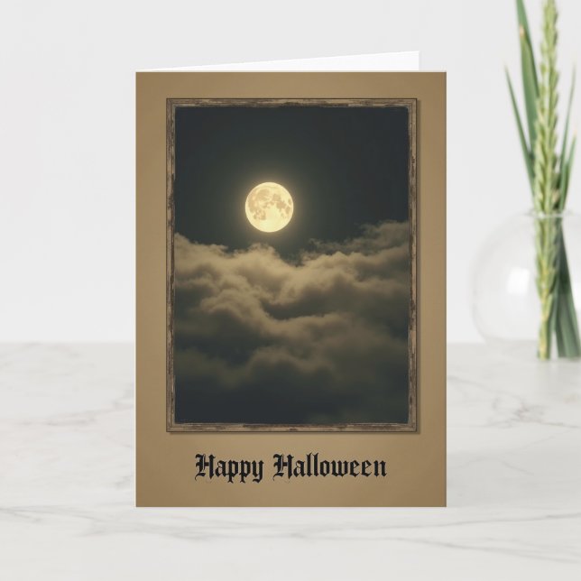 Glödande Halloweenklot-kort Kort (Framsida)