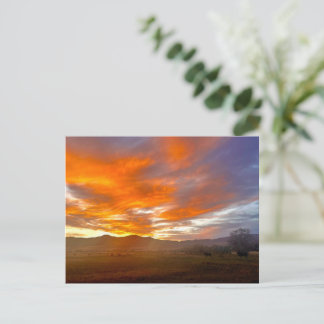 Glödande himmel vykort