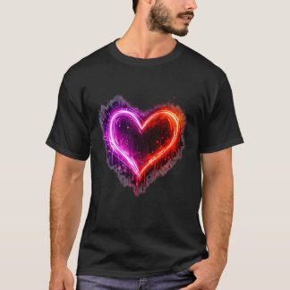 Glödande hjärta t shirt