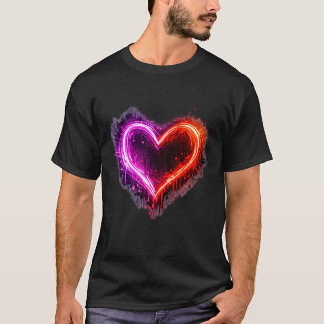 Glödande hjärta t shirt (Framsida)