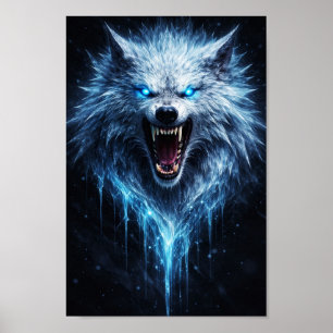 Glödande isvarg ilsket best poster