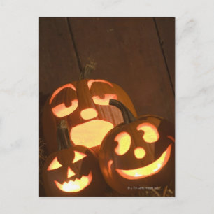 Glödande jack-o'-lyktor 2 vykort