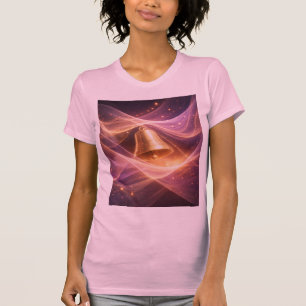 Glödande klocka Abstrakt ljus vågor Kvinnors grafi T Shirt