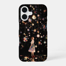 Glödande klot Stjärnklar natt iPhone 16-fodral