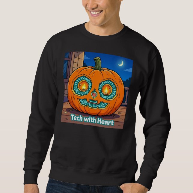 Glödande krets-pumpa - herrarnas sweatshirt (Framsida)