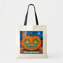 Glödande krets-pumpa - Stor tote