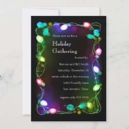 Glödande ljus julfest inbjudan