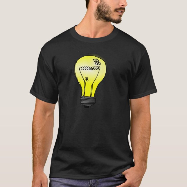 Glödande ljus kula tee shirt (Framsida)