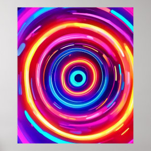 Glödande ljus Vortex Poster