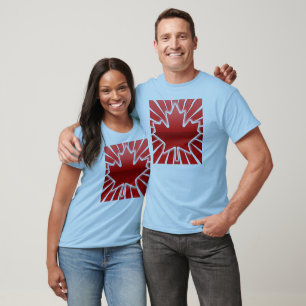 Glödande lönnlöv t-shirt