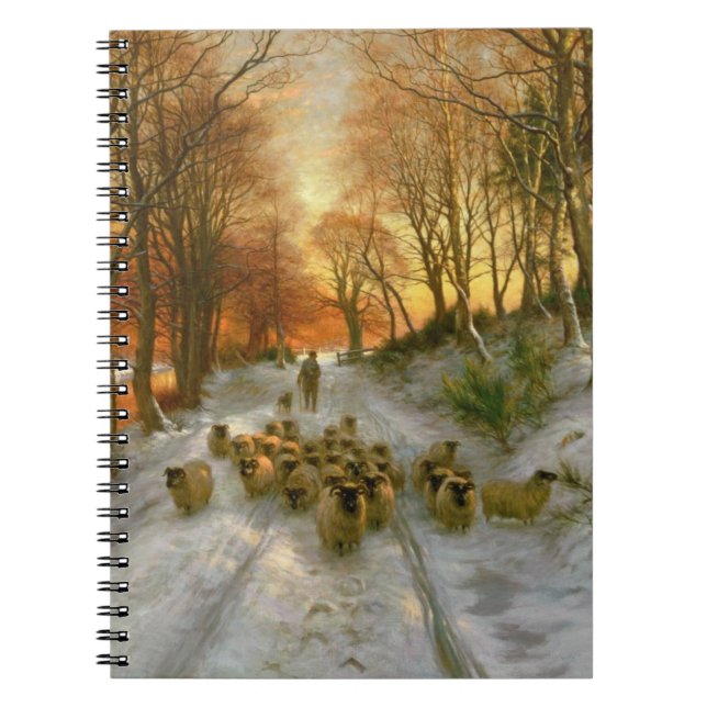 Glödande med tonar av aftontimmar anteckningsbok med spiral (Framsidan)