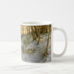 Glödande med tonar av aftontimmar kaffemugg