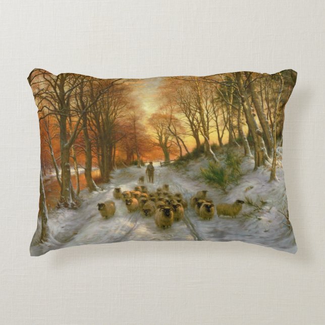 Glödande med tonar av aftontimmar prydnadskudde (Framsidan)