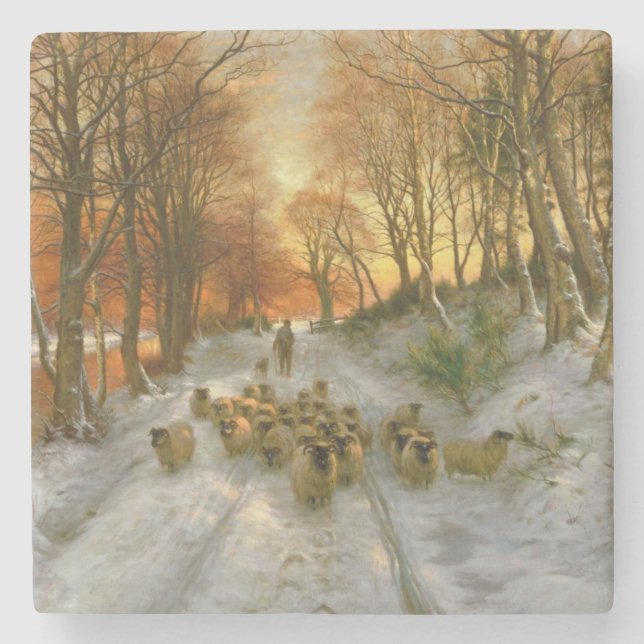 Glödande med tonar av aftontimmar underlägg sten (Framsidan)