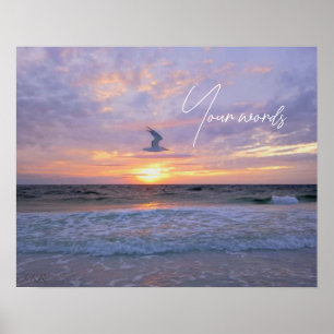 Glödande moln över solnedgång poster