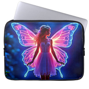 Glodande mystisk fjärilskonst laptop fodral