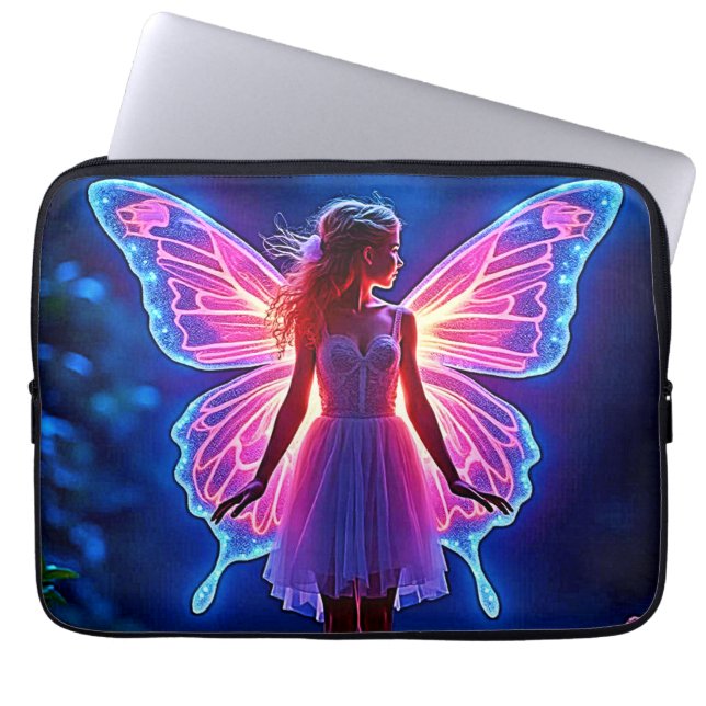 Glodande mystisk fjärilskonst laptop fodral (Framsidan)