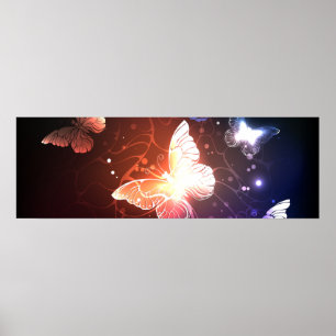 Glödande nattfjärilar poster