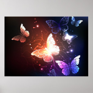 Glödande nattfjärilar poster