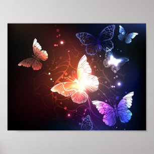 Glödande nattfjärilar poster