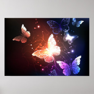 Glödande nattfjärilar poster