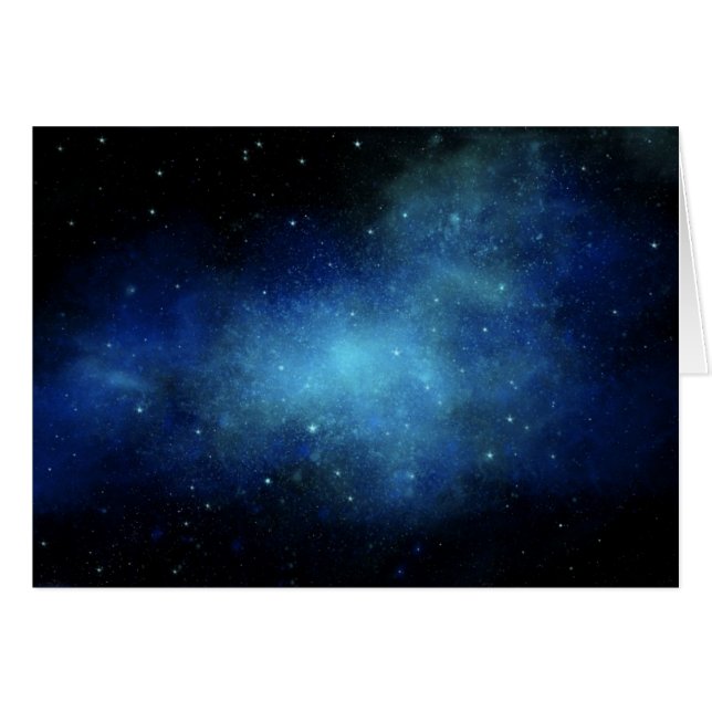 Glödande Nebula Hälsningskort (Framsidan Horizontal)