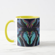 Glödande neonstained glass abstrakt akryl Pour Y
