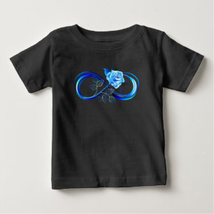 Glödande oändlighet med blå ros t shirt