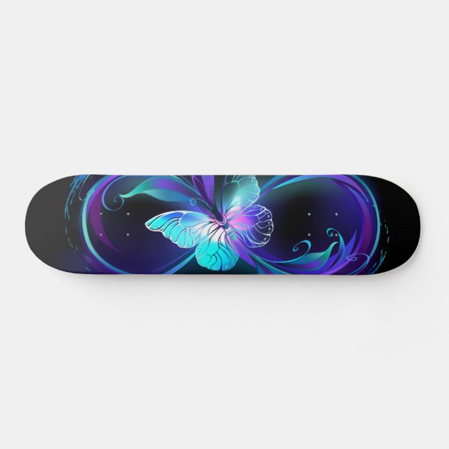 Glödande oändlighet med magiska fjäril mini skateboard bräda 18,5 cm (Horz)