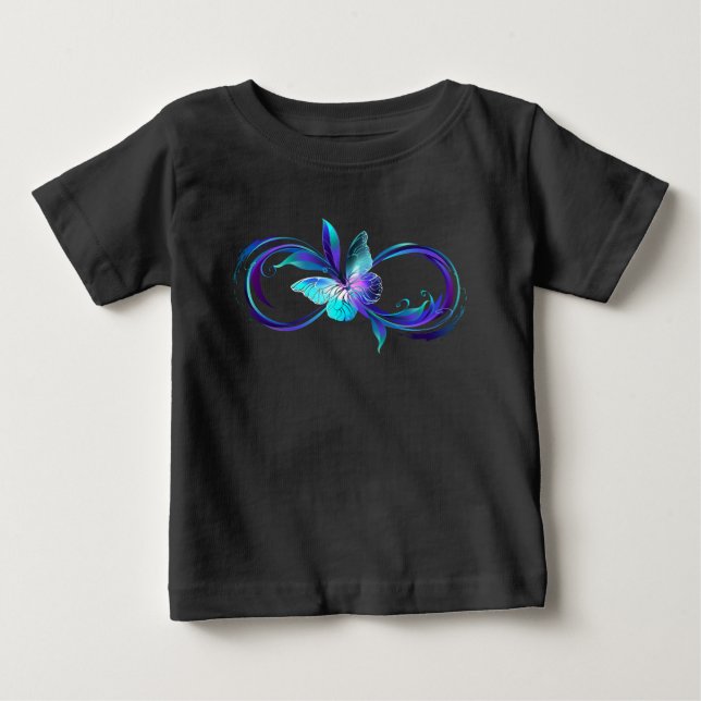 Glödande oändlighet med magiska fjäril t shirt (Framsida)
