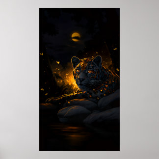 Glödande ögon i natten poster