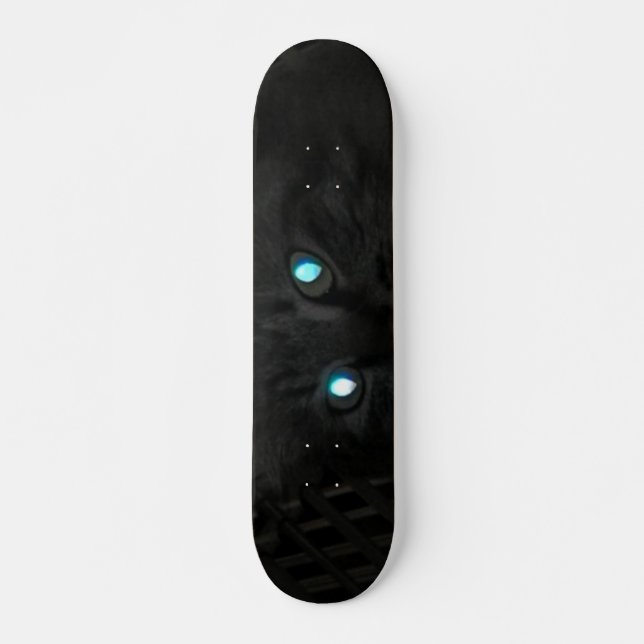 Glödande ögon ... mini skateboard bräda 18,5 cm (Framsida)