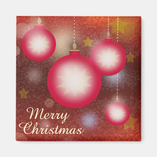 Glödande prydnadar för god jul magnet