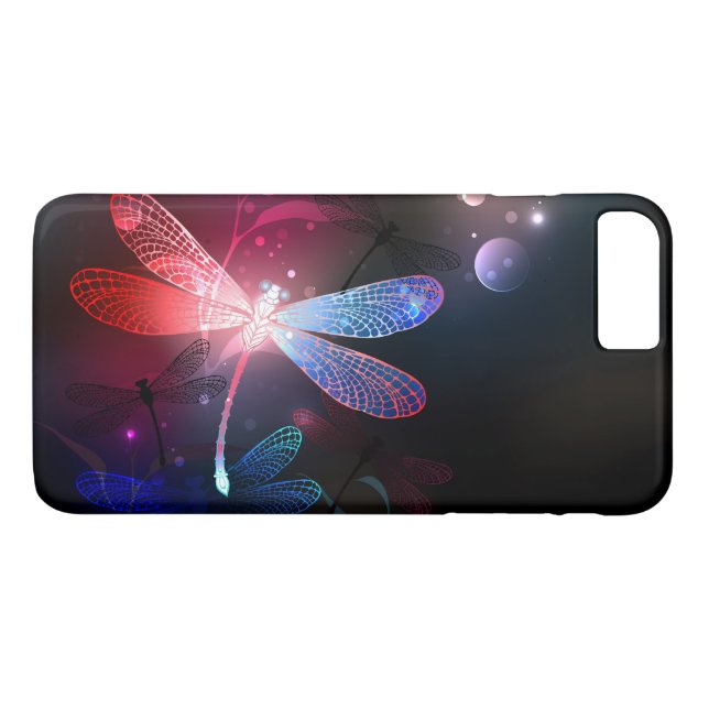 Glodande röd drakfluga Case-Mate iPhone skal (Baksida (horisontal))