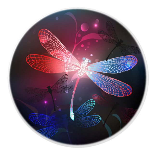 Glodande röd drakfluga knopp (Framsidan)