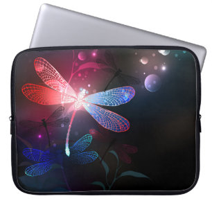 Glodande röd drakfluga laptop fodral