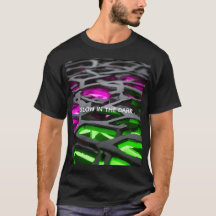 Glödande rosa grön futuristisk 3D-gitter