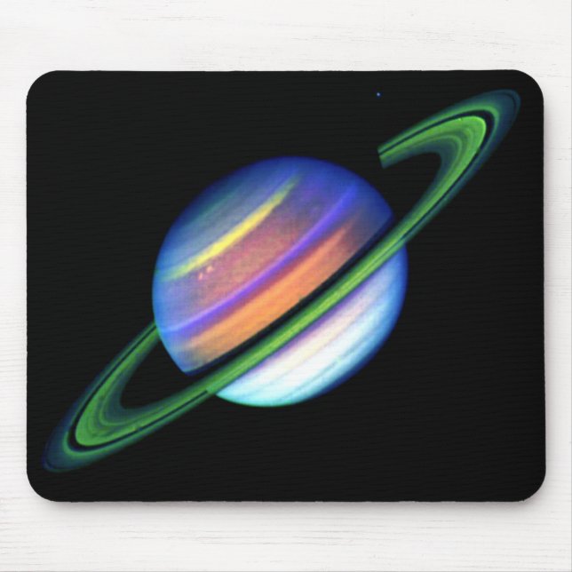 Glödande Saturn Mousepad Musmatta (Framsidan)