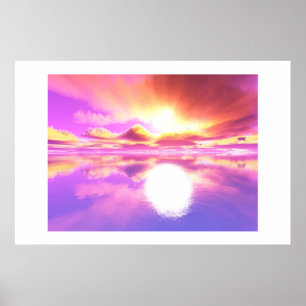 Glödande solnedgång II Poster