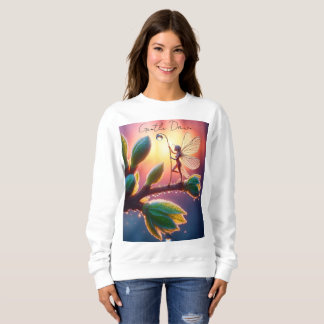 Glödande soluppgång bakgrund med bevingad varelse t shirt