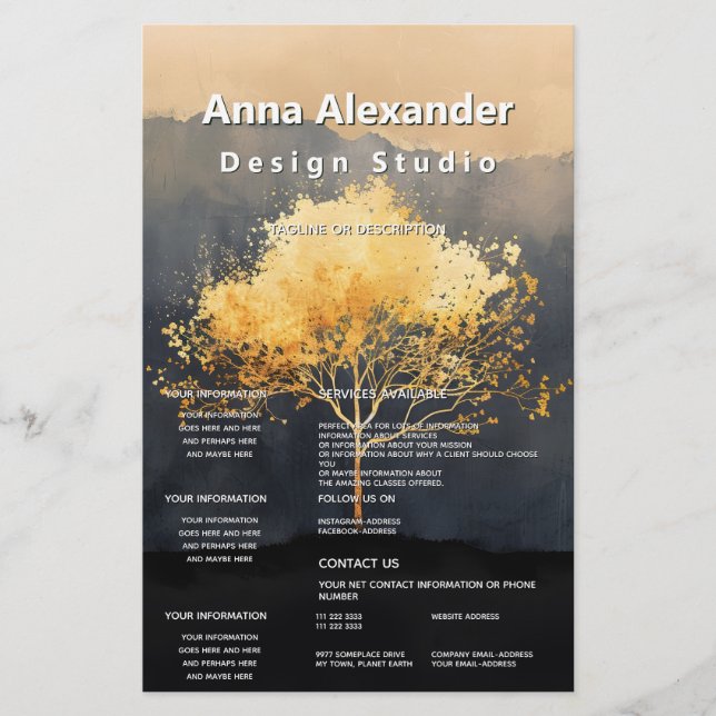 Glödande tak | Minimalistisk design Flygblad (Framsidan)