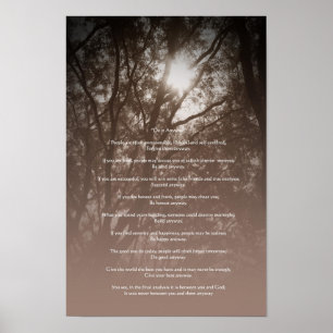 Glödande träd "gör det på något sätt ", poster