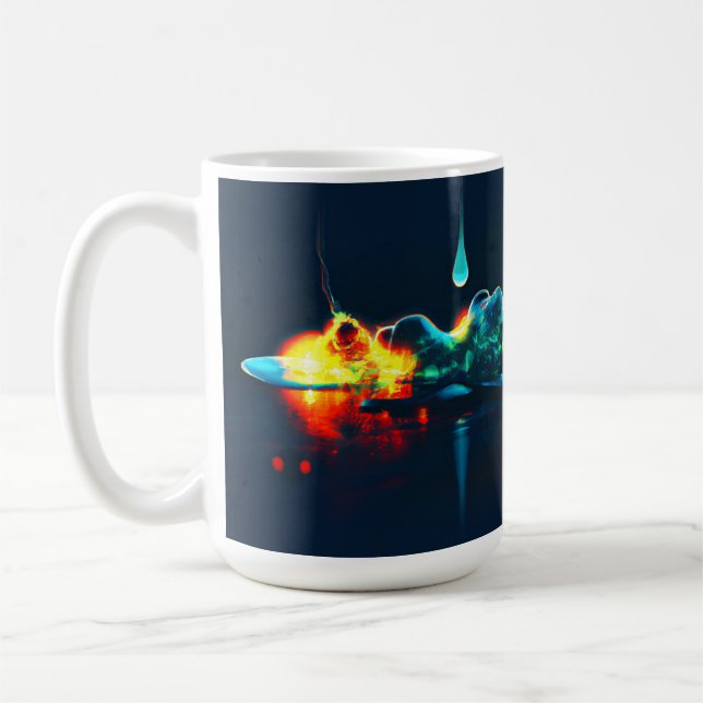 Glödande vätskedroppe kaffemugg (Vänster)