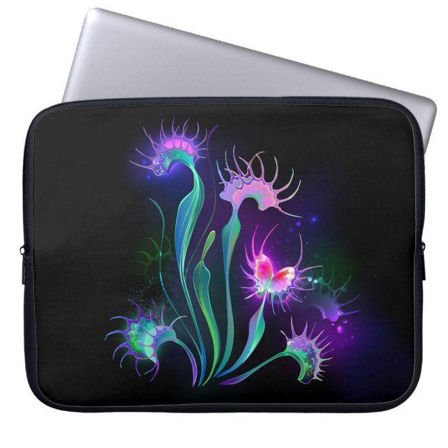 Glödande Venus flugfälla Laptop Fodral (Framsidan)