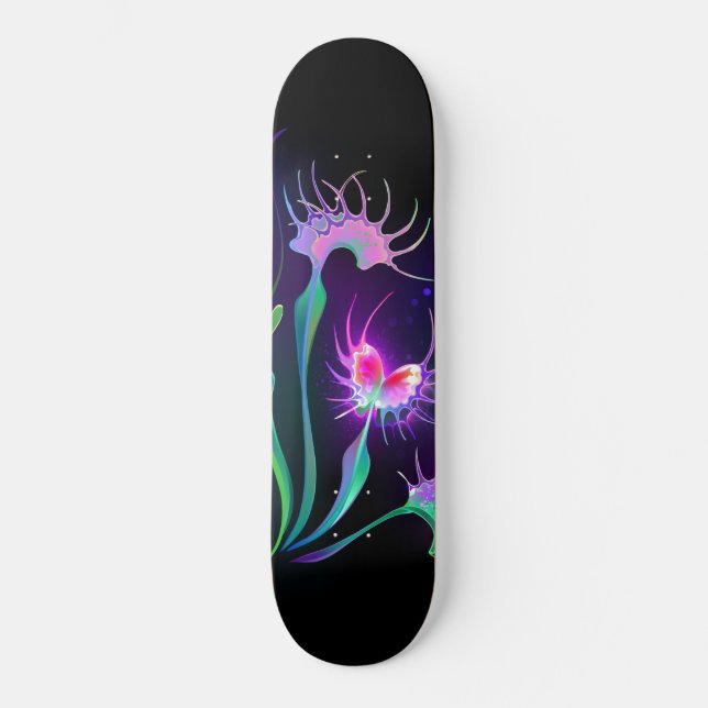 Glödande Venus flugfälla Mini Skateboard Bräda 18,5 Cm (Framsida)